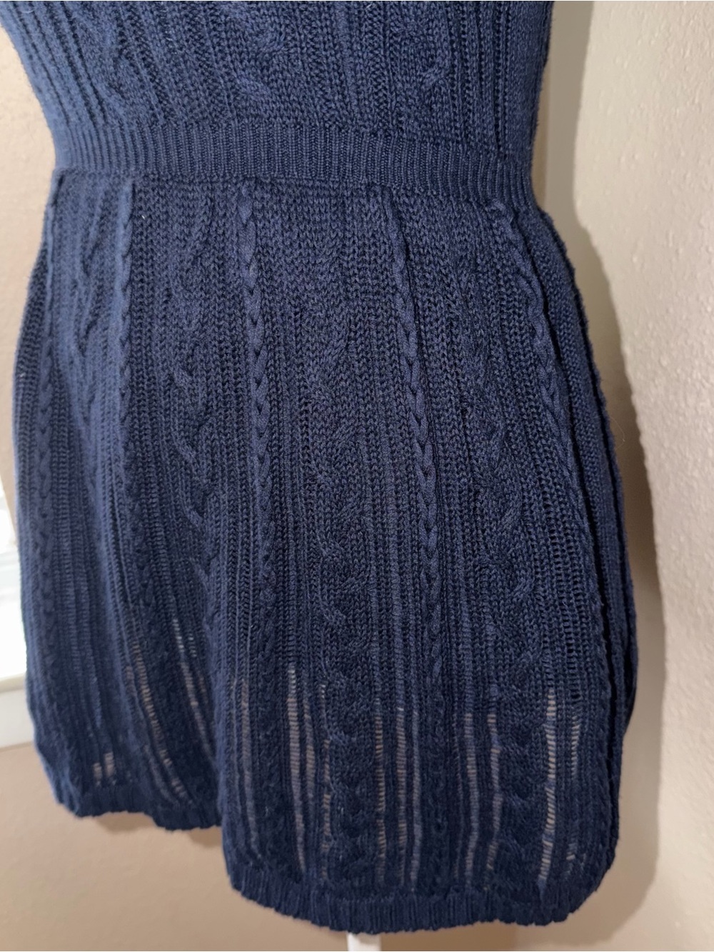 Vintage Y2K Abercrombie & Fitch 2000s Knit Babydoll Sweater Top - Picture 3 of 6